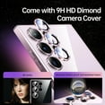 thumbnail image 3 of for Samsung Galaxy S23 Ultra Case with Full Camera Protection, [15X Anti-Yellowing] Metallic Glossy Soft Bumper, Diamond Clear Shockproof Case for Galaxy S23 Ultra 5G 6.8", Lavender Purple, 3 of 16
