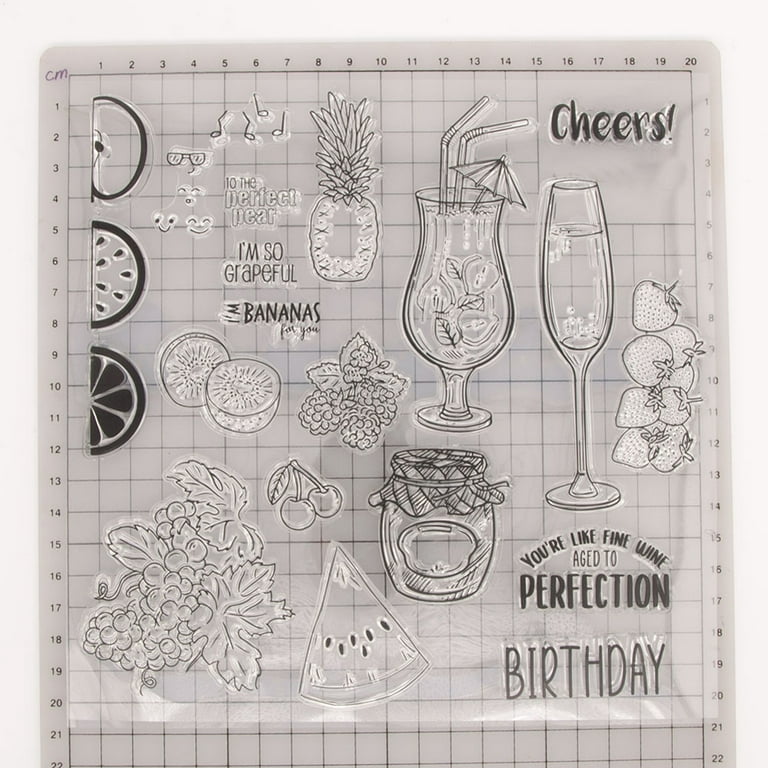 Wine Glass Silicone Clear Stamp and Die Sets for Card Making, DIY Embossing Photo Album Decorative Craft