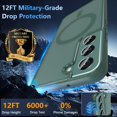thumbnail image 3 of Funda Hensinple para Samsung Galaxy S22 de 6.1 pulgadas, color verde mate militar, 3 of 8