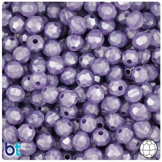Purple Marbled 9x6mm Barrel Pony Beads (300pcs)