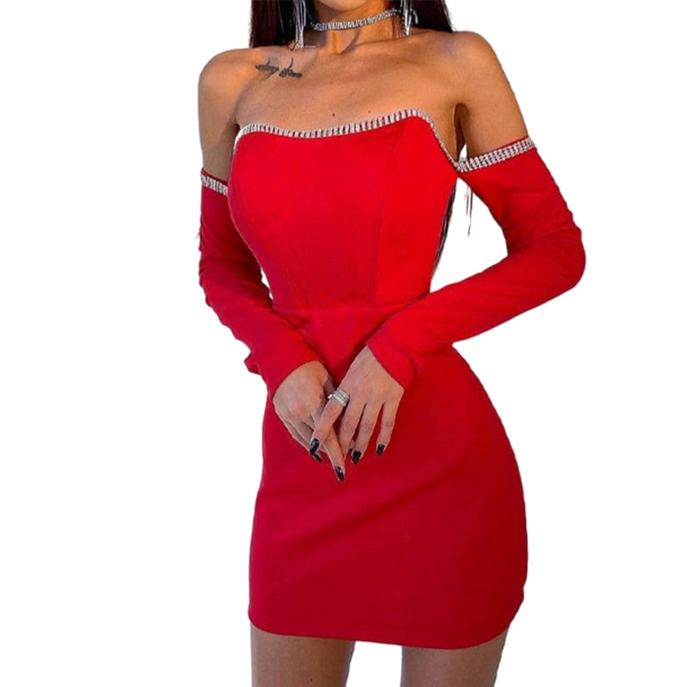 Women's Long Sleeve Bodycon Dress Party 