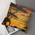thumbnail image 7 of PRATYUS Throw Pillow Cover Case African Animal Elephants Family Walk Sunset,Soft Pillow Case for Decorative Bedroom/Livingroom/Sofa/Farm House,Couch Pillow Cushion Covers ,Set of 2  White, 7 of 7
