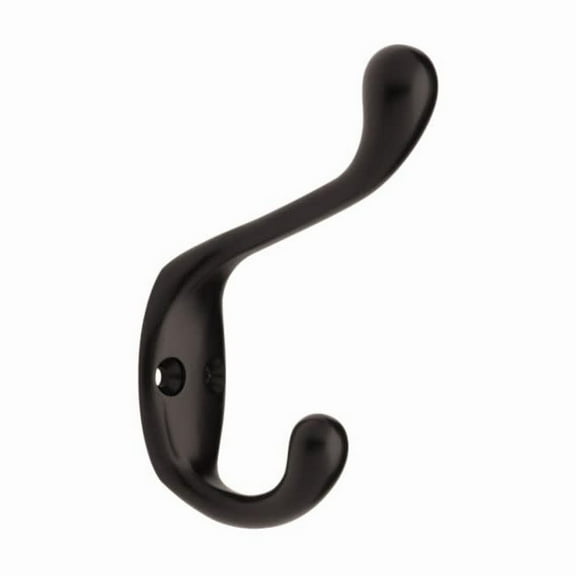 Liberty B42302Q-FB-C5 3 W in. Heavy Duty Coat And Hat Hook - Flat Black - 1 Pack