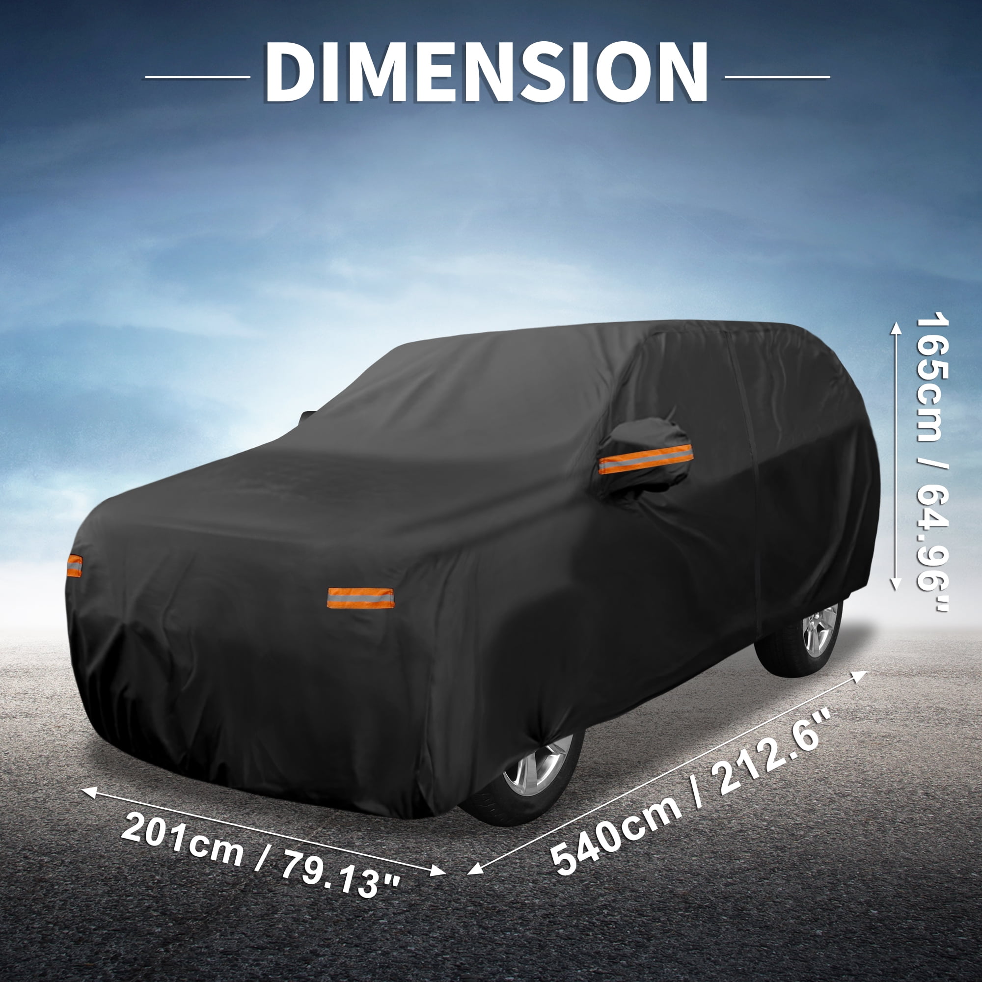 Unique Bargains Aluminum Car Cover for Ford Expedition 212.6"x79.13"x64.96"