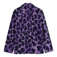 thumbnail image 2 of Purple And Black Cheetah Print Men'S Blazer, Wide Animal Fun Novelty Blazer, 2 of 4