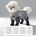 thumbnail image 2 of Forestwhale All-Weather Dog Coverall with Attached Boots Waterproof Insulated Jumpsuit with Reflective Stripes for Year-Round Outdoor Use Grey - M, 2 of 8