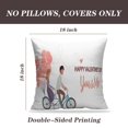thumbnail image 2 of LALILO Throw Pillow Covers Valentine Day Romantic With People Love Story Cushion Cover 18" x 18", 2 Pack, 2 of 6