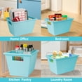 thumbnail image 6 of Koomade Set of (4) Storage Boxes Medium Plastic Storage Bin, 12 in x 8.5 in x 7 in, 6 of 7