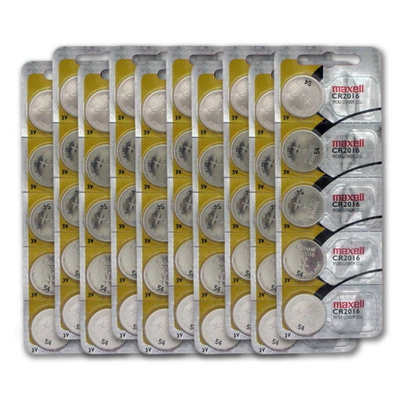 CR2016 3V Micro Lithium coin Cell Battery Maxell Original Hologram pack CR-2016 - 50 Pack