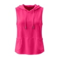 thumbnail image 4 of Women's Sleeveless Hoodie, Awwp Women's Sleeveless Hooded Tank Top Hot Pink Breathable Tank Top Xxl, 4 of 4