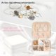 thumbnail image 2 of 10 piezas joyero para mujer, joyero de viaje de piel sintética para mujer, ideal para anillos, pendientes y collares. Regalos de belleza para mujeres y niñas,Cajas de joyería al por mayore(10, Blanco), 2 of 8