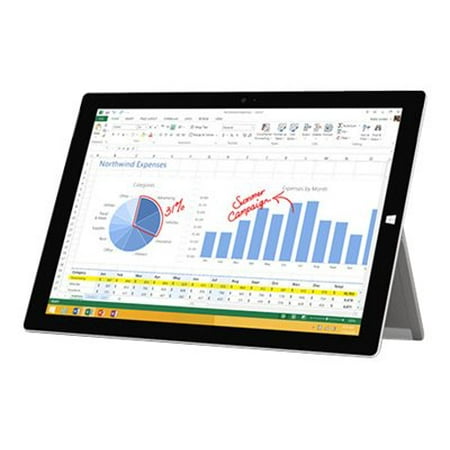 Microsoft Surface 3 Tablet, 10.8", Atom x7 x7-Z8700 Quad-core (4 Core) 1.60 GHz, 4 GB RAM, 128 GB Storage, Windows 10 Home, 4G, Silver