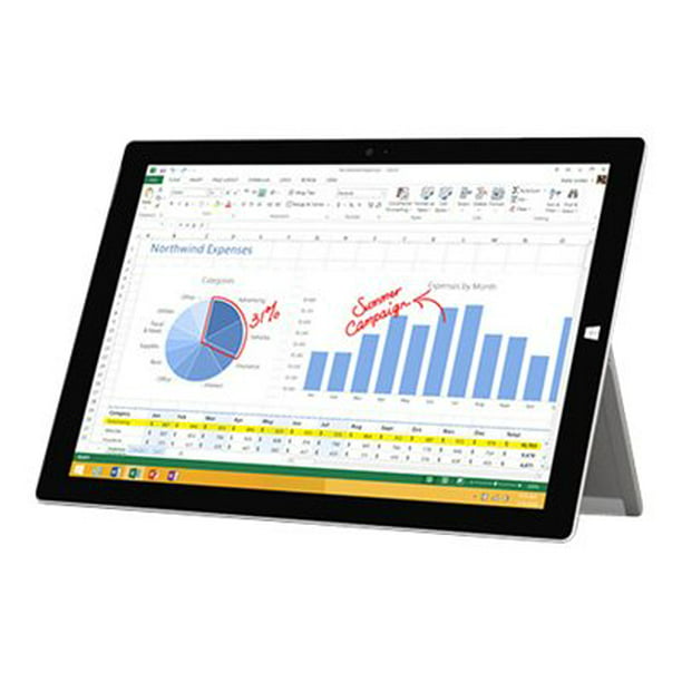 Microsoft Surface 3 - Tablet - Atom x7 Z8700 / 1.6 GHz - Win 10 Pro - HD  Graphics - 4 GB RAM - 64 GB SSD - 10.8