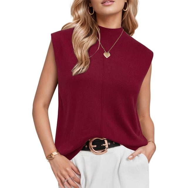 Chaleco Arach&Cloz para mujer, primavera 2025, casual, de negocios, rojo