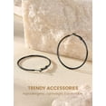 thumbnail image 3 of Hypoallergenic Stainless Steel Hoop Earrings for Women  2mm Thin Lightweight Circle Hoops (30mm,40mm,50mm,60mm,70mm ), 3 of 18