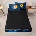 thumbnail image 4 of Homewish Soccer Theme Zipper Twin Comforter Sets with Fitted Sheet and 2 Pillowcases,Boys Ball Sport Zipper Bedding Set For Kids,Black Reversible,4-Piece, 4 of 7