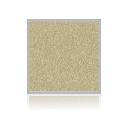 Pemberly Row Vinyl 4' x 4' Bulletin Board with Aluminum Frame in Caramel