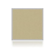 Ghent's Vinyl 4' x 4' Bulletin Board with Aluminum Frame in Caramel