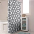 thumbnail image 6 of Shower Curtains Moroccan Pattern Bath Curtain Geometric Trellis Grey Waterproof Bathroom Shower Curtain Set with Hooks Decoration 72 x 72 Inches, 6 of 7
