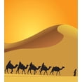 thumbnail image 3 of Dune Duvet Cover Sets, Hot Sahara Desert Illustration with a Camel Caravan Silhouette, Bedding Set with 2 Duvet Covers & 4 Pillowcases, 2 Pack Cal King Size, Marigold Dark Grey, by Ambesonne, 3 of 7