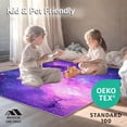 thumbnail image 4 of ODIKA 4'x6' Machine Washable Non-Slip Area Rug, Vibrant Abstract Cosmic Swirls High Traffic Rug, Purple, 31901, 4 of 7