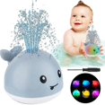 thumbnail image 2 of Juguetes de baño para bebé, ballena, pulverizador automático, juguete de baño de agua con luz Led, rociador de inducción, bañera, ducha, juguete, 2 of 5