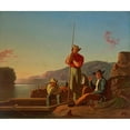 thumbnail image 2 of George Caleb Bingham 23x20 Gold Ornate Framed and Double Matted Museum Art Print Titled - The Wood-Boat (1850), 2 of 4