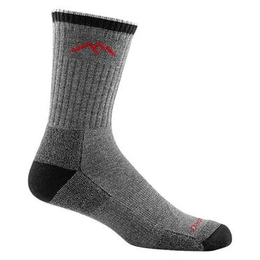 Darn Tough Hiker Coolmax Micro Crew Midweight with Cushion, Gray/Black, Large