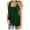Green, variant on Essentials Womens Camisole Tank Tops Solid Half Button U Neckline Ribbed Knitted Cute Cami Undershirt
