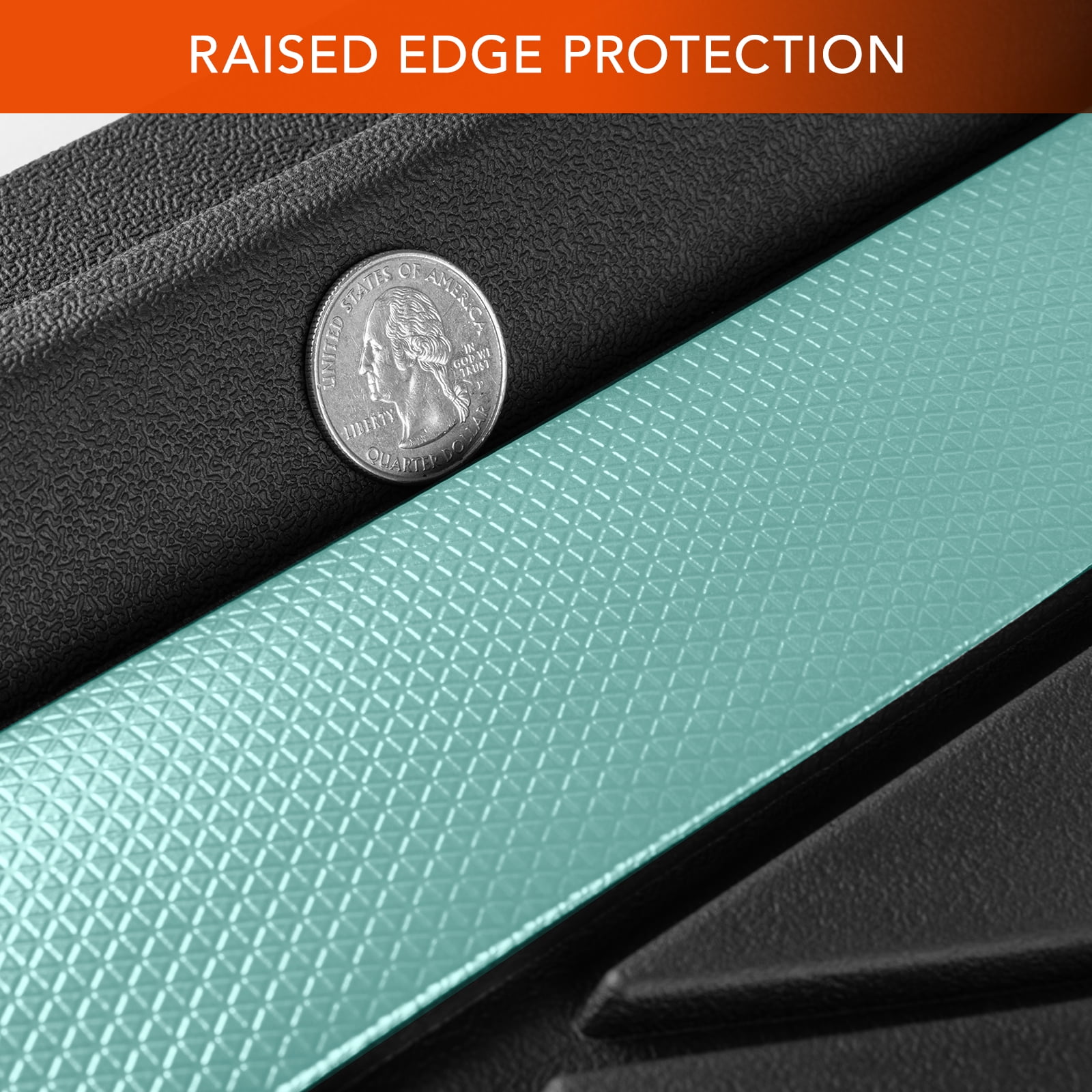 Auto Drive Rubber Car Floor Mats, Trim-to-Fit All-Weather Interior Protection, Waterproof Easy-Clean, Green