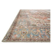 Loloi II Loren Collection LQ-15 Terracotta / Sky Oriental Area Rug 8'-4 x 11'-6
