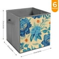 thumbnail image 6 of Collapsible Oxford Fabric Storage Cubes with Handles, Large Mid Foldable Oxford Cloth Bins Set of 2/6, Closet Organizers for Shelves Clothes Home Kitchen Toy - seamless pattern, 6 of 7