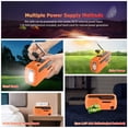 thumbnail image 3 of MesaSe Hand Crank Solar  1200mAh Rechargeable Portable Power Bank LED Flashlight AM /  / SW1 / SW2 World Band Receiver Battery Operated with Flashlight Solar Cell Phone  Built-in Speaker, 3 of 7