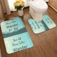 thumbnail image 2 of Honeii Not All Those Who Wander Are Lost1 Pattern Bathroom Anti-Skid Pad Bathroom Mat Vintage Seamless Pattern Not-Slip Toilet Rug Set, 2 of 6