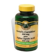 Spring Valley Acetyl L-Carnitine Alpha Lipoic Acid Capsules, 50 Count