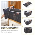 thumbnail image 2 of Yayeee Collapsible Cube Storage Bin with Lid Fabric Closet Decorative Basket with Handles, Black Watercolor Space, 2 of 7