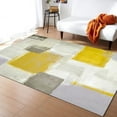 thumbnail image 2 of Yellow Grey Gradient Color Block Area Rug For Living Room Bedroom, White Abstract Geometry Art Soft Washable Carpet, Indoor Decorative Rugs With Non-Slip Backing 4 x 6ft, 2 of 6