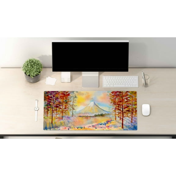 Desk Pad- Mount fuji - Gaming Mouse Pad - Portable Large Desk Pad - Non Slip Water Resistant Rubber Base-Gaming Mouse Pad Keyboard Pad