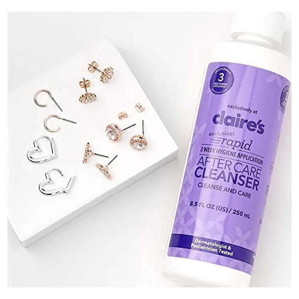  Claire's 16 Fl Oz Aftercare Ear Piercing Cleaner Solution –  Designed to Avoid Infections on Pierced Ears, Nose Piercings, and Belly  Button Piercings – Ideal Hole Cleaner for Piercings : Beauty