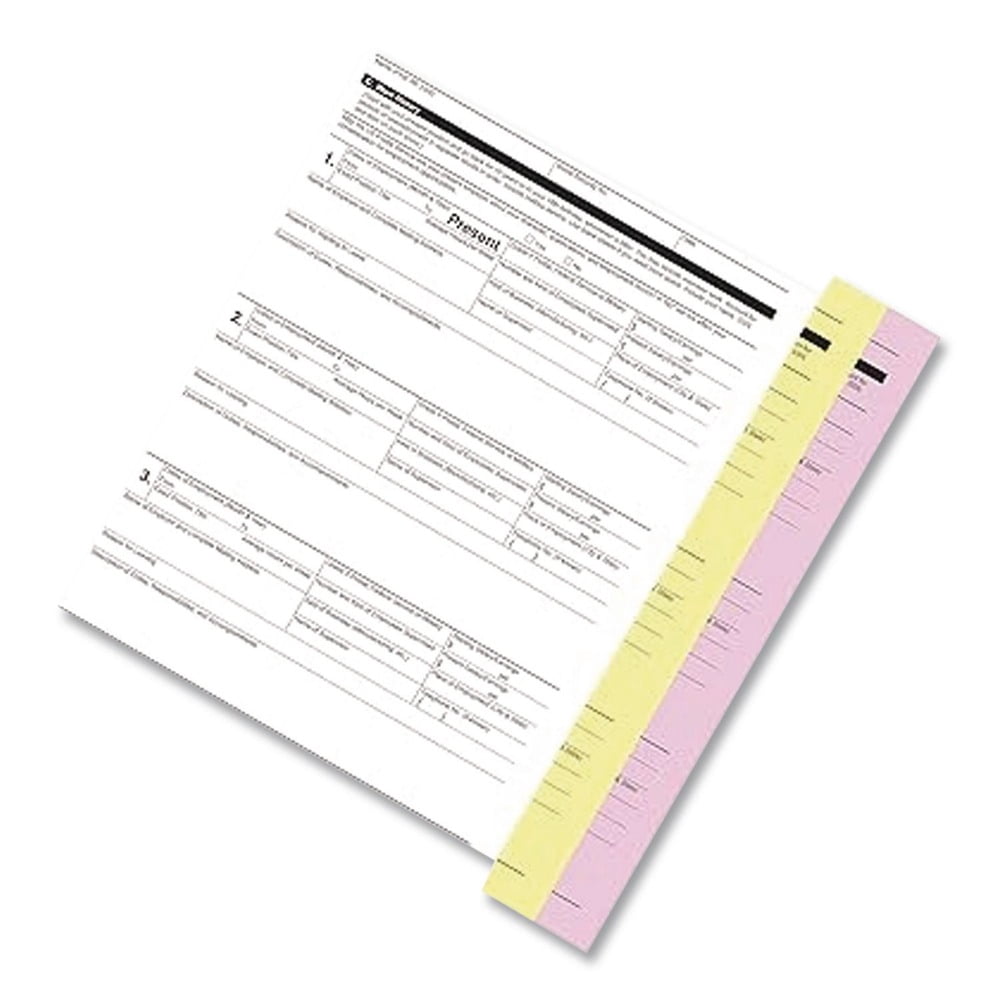 PM Company 59106 8.5 x 11 Digital 3-Part Carbonless Paper - White/Canary/Pink (2505/Carton)