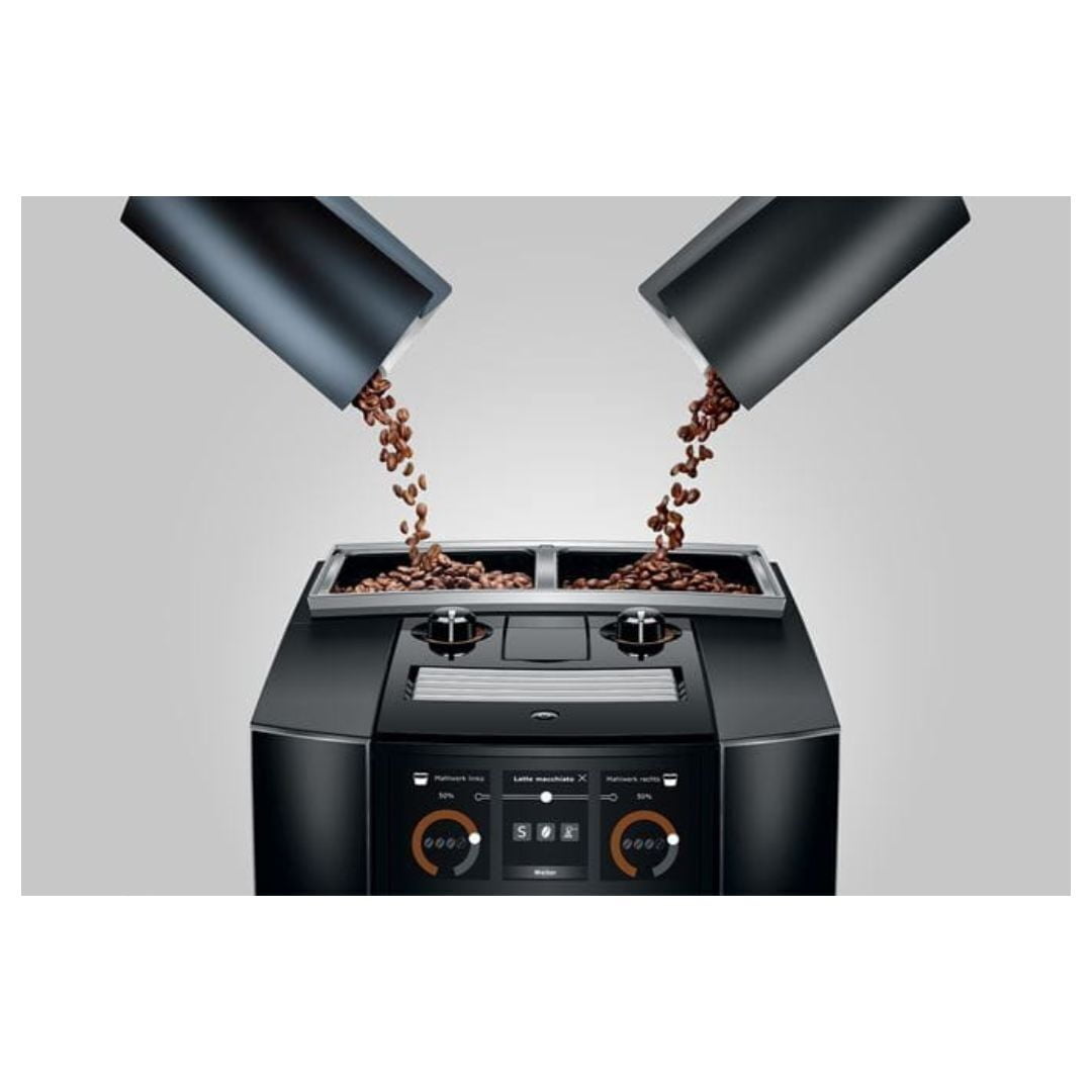 Jura J8 Twin Superautomatic Espresso Machine | 31 Recipes | Diamond Black | 15658