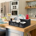 thumbnail image 3 of Farmhouse Rustic Wooden Plate Cup Napkin Dispenser Box Paper Plate Organizer Portable Picnic for Cup, 3 of 5