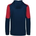 thumbnail image 2 of Holloway Sportswear S Blue Chip Hoodie Navy/Scarlet 222540, 2 of 5