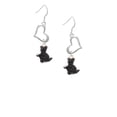 thumbnail image 2 of Delight Jewelry Resin Black Playing Cat Open Heart French Earrings, 2 of 4