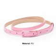 thumbnail image 7 of Dress Choice 4 Pcs/Set Women's Dress Fashion Skinny Leather Belts Adjustable Thin Waist Belt Multicolor Solid Color Buckle Waistband, 7 of 7