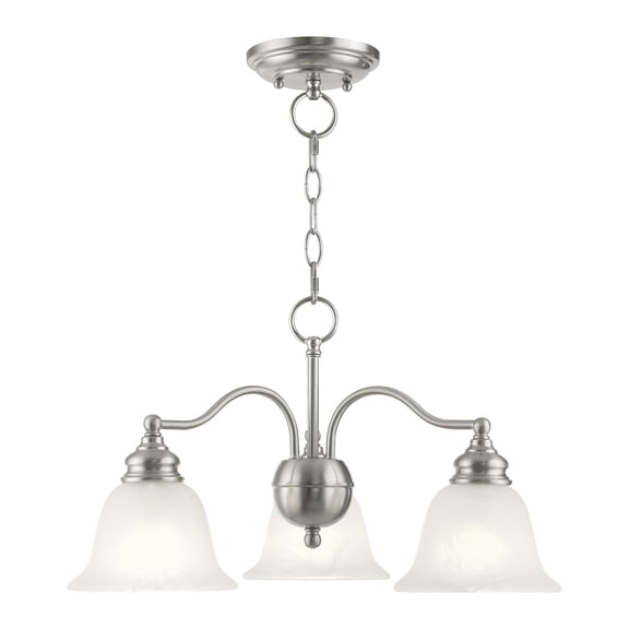 Livex Lighting Essex Convertible Chandelier Ceiling Mount in Brushed Nickel