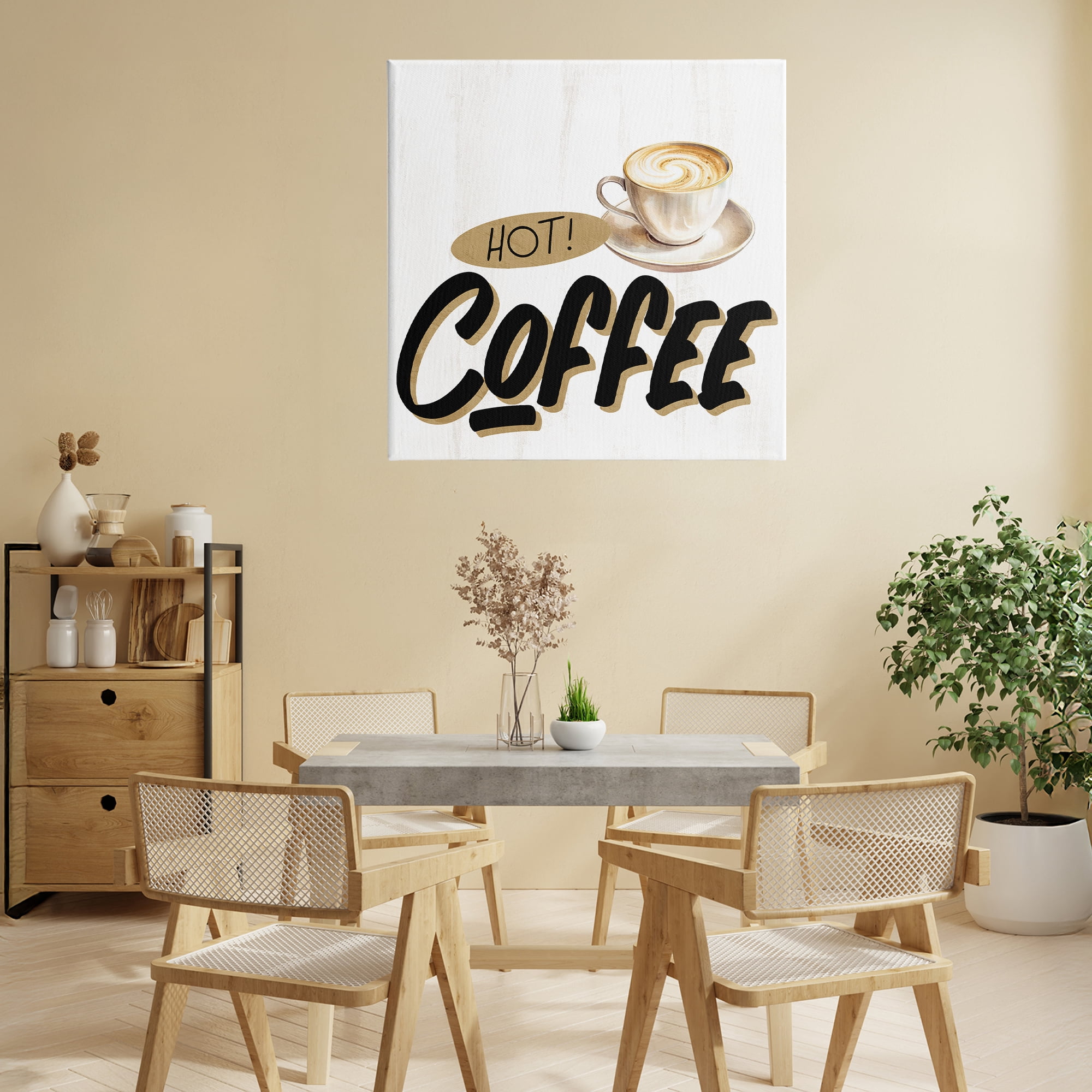 Stupell Industries Retro Fresh Hot Coffee Canvas Wall Art, design by Kim Allen