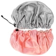 thumbnail image 3 of 2pcs Adjustable Double Layer Night Caps Double Satin Sleeping Cap Bath Cap for Women, 3 of 8
