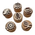 thumbnail image 4 of Sellos de madera redonda de juguetes para aprender, artesanía de arte, sellos de arcilla para tarjetas que hacen bricolaje artesanía de decoraciones Bee Cycle Beehive, 4 of 8