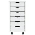thumbnail image 2 of vidaXL Armoire Roulante avec Tiroirs Blanc Mousse Bois Massif Pin, 2 of 5